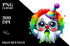 Funny Clown Ghost, Transparent PNG Product Image 2