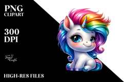 Adorable Posing Unicorn, Transparent PNG Product Image 2