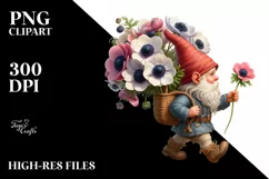Detailed Digital Painting Small Gnome Clipart Product Image 1