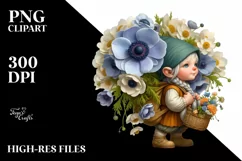 Detailed Digital Painting Small Gnome Clipart Product Image 1