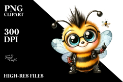 Energetic Bee with Singer Look, High-Res PNG Product Image 2