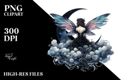 Gothic Fairy on Cloud PNG Product Image 2