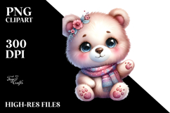 Cute Baby Bear with Big Eyes, PNG Product Image 2