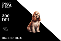 Cocker Spaniel Beach Sunset Clipart Product Image 2