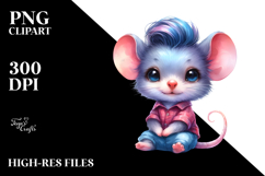 Cute Sitting Mouse, Transparent PNG Product Image 2