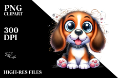 Cute Beagle with Big Eyes PNG Product Image 2