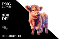 Colorful Highland Cow with Louisiana Bayou PNG Product Image 2