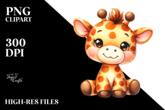 Colorful Brownish Sewed Giraffe | Sublimation | Clipart Product Image 2