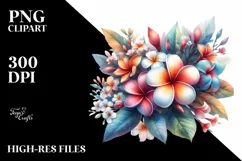 Colorful Hawaiian Flowers, Transparent PNG Product Image 1