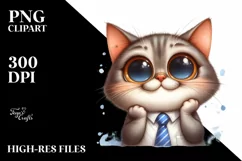 Expressive Big Eyes Caricature | Sublimation Clipart Product Image 1