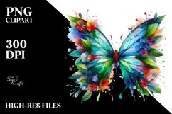 Vibrant Abstract Butterfly PNG Product Image 3