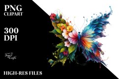 Vibrant Abstract Butterfly PNG Product Image 1