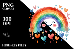 Colorful Rainbow with Hearts, Transparent PNG Product Image 2