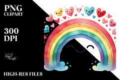 Colorful Cloud with Hearts, Transparent PNG Product Image 2