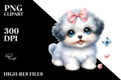 Baby Bichpoo Watercolor PNG Product Image 2