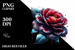 Glossy Camellia | Sublimation | Clipart Product Image 1