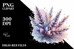 Abstract Shiny Lavender Made of on White Background Product Image 1