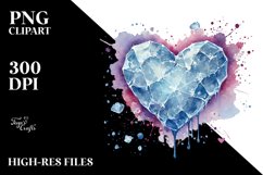 Digital Ice Heart, PNG Product Image 2