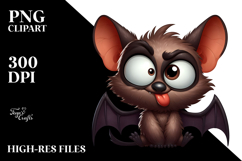Bat with Goofy Winking Eye, Trending PNG Product Image 2