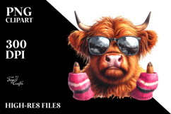 Highland Cow with Angry Face PNG Product Image 2