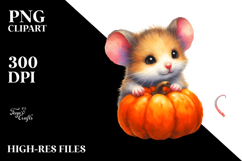 Cute Baby Mouse Pumpkin Clipart Product Image 2