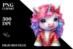 Colorful Baby Unicorn Redowa Dancer PNG Product Image 2