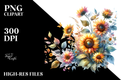Colorful Sunflower PNG Product Image 2