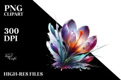 Abstract Shiny Crocus Watercolor Splash Product Image 1