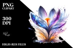 Abstract Shiny Crocus Watercolor Splash Product Image 1