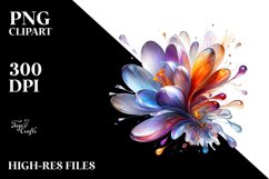 Abstract Shiny Crocus Watercolor Splash Product Image 1