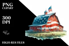 Detailed Barn USA Colors | Sublimation | Clipart Product Image 1