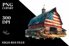 Detailed Barn USA Colors | Sublimation | Clipart Product Image 3