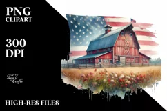 Detailed Barn USA Colors | Sublimation | Clipart Product Image 1
