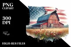 Detailed Barn USA Colors | Sublimation Clipart Product Image 3