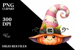 Funny Halloween Hat Watercolor | Sublimation Clipart Product Image 3