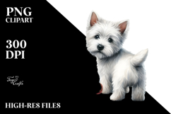 West Highland White Terrier with Christmas Decorations, PNG Product Image 2