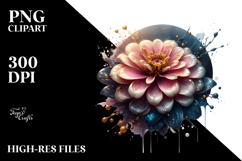 Glossy Zinnia in Material, PNG Product Image 2