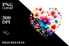 Watercolor Washed Flower PNG Product Image 2