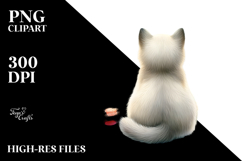 Cat with Christmas Decorations, PNG Product Image 1