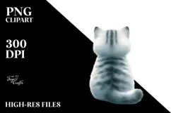 Cat with Christmas Decorations, PNG Product Image 2