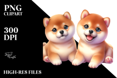 Baby Shiba Inu Watercolor PNG Product Image 2