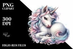 Detailed Baby Unicorn PNG Product Image 3