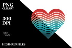Simple Retro Heart PNG Product Image 2