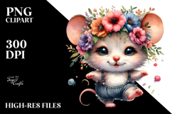Vibrant Mouse in Watercolor, High-Res PNG Product Image 2