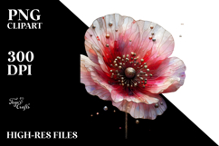 Poppy with Metalic Insertions, PNG Product Image 2