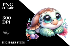 Energetic Cute Turtle, High-Res PNG Product Image 2