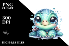Energetic Cute Turtle, High-Res PNG Product Image 2
