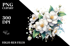 Jasmine with Golden Details, Vibrant PNG Product Image 2