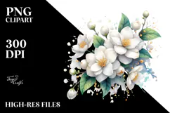 Jasmine with Golden Details, Vibrant PNG Product Image 2
