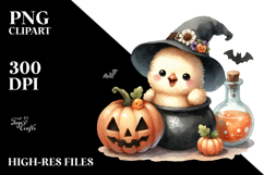 Halloween Chicken with Witch Potion PNG Product Image 2